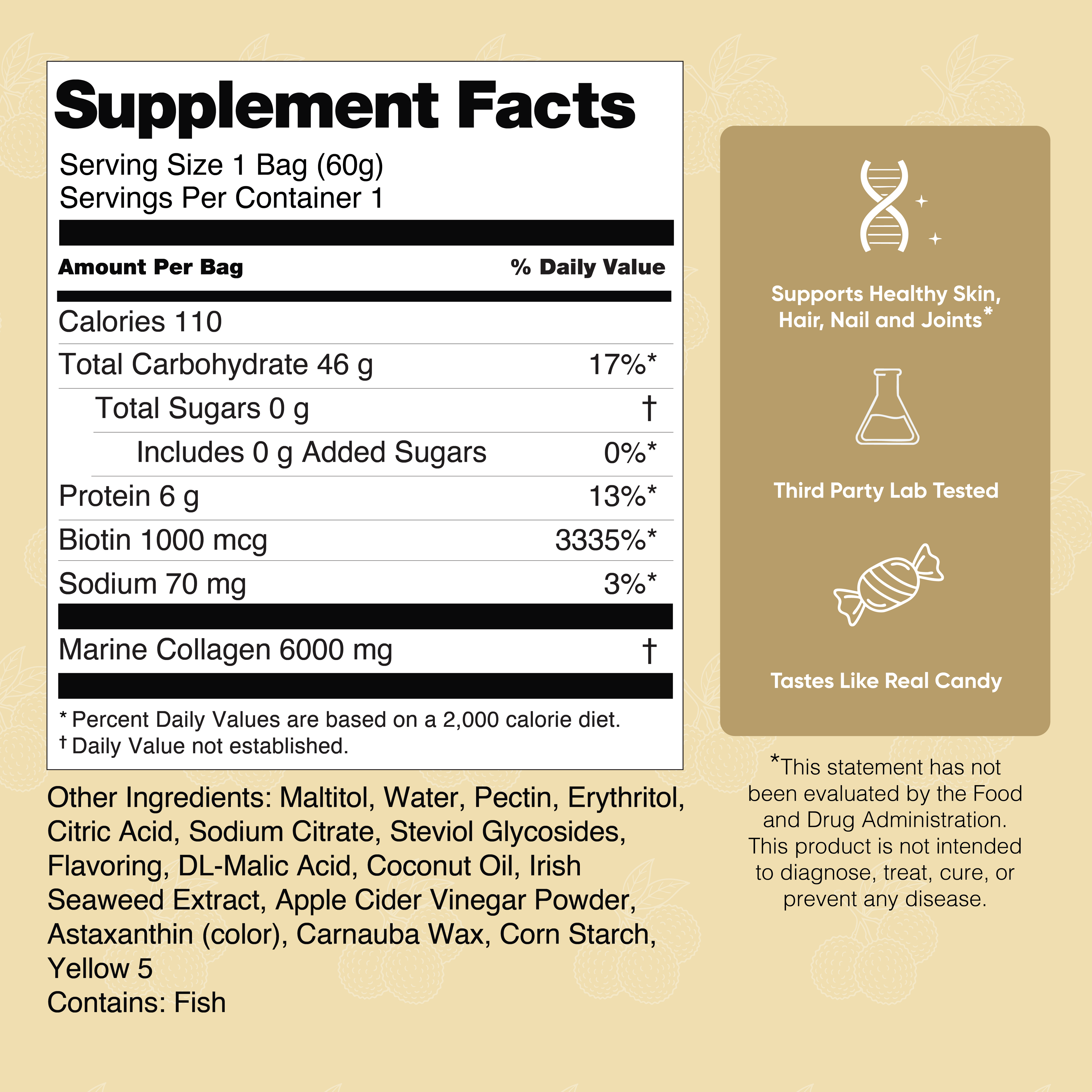 Collagen Candy - 6 Marine Collagen Pouches